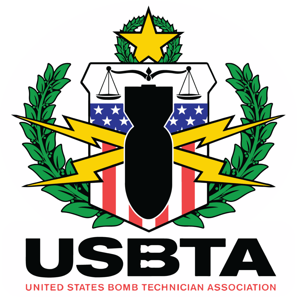 Usbta logo print with white background circle